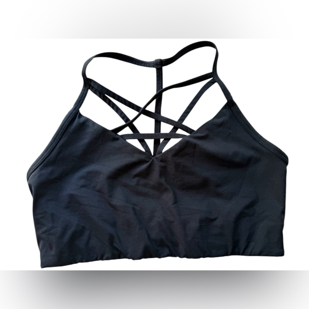 PINK by Victoria’s Secret Ultimate Cage Front Sport Black Bra Size Large
